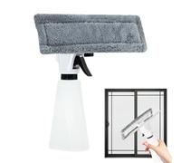 Puliscivetri | Detergente Per Vetri Con Panno In Microfibra E Bottiglia Spray,Attrezzatura Per Lavare Vetri Specchi Porte Auto Parabrezza Superfici In Bagno Cucina