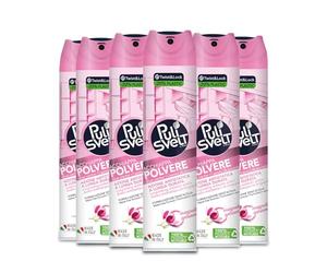 PULISVELT - Acchiappapolvere Magnolia e Gelsomino, 300 ml x6 | Azione antistatica a lunga durata