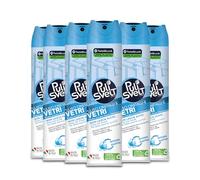 PULISVELT | Detergente Spray Pulisci Vetri e Cristalli, Zero Aloni, Fragranza Brezza Marina, 300 ml x6