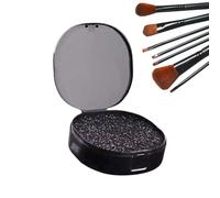 Pulitore a secco per pennelli da trucco | Metodo a secco rapido e con spugna,Spugna detergente colore blush,Per ragazze donne appassionate trucco principianti casa viaggio