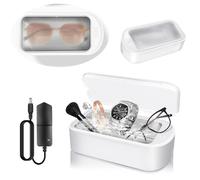 Pulitore a ultrasuoni, 48000 Hz, pulitore per gioielli, 650 ml, con 2 modalità per gioielli, collane, anelli, occhiali, orologi, monete