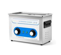 Pulitore a ultrasuoni da 4,5 l, macchina for la pulizia a 40 kHz, bagno di a riscaldato for occhiali, gioielli, catene biciclette(Knob Control)