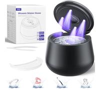 Pulitore a ultrasuoni da 45 kHz, 200 ml, per protesi, paradenti, bretelle, allineatori, gioielli per spazzolini da denti e molto altro ancora, detergente UV per protesi dentarie con 4 modalità e timer