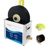 Pulitore a ultrasuoni per Dischi in Vinile da 6,5 Litri con Degas, Temperatura e Timer Intelligenti, Rotazione Automatica per Dischi da 7/12 Pollici - Pulizia Professionale
