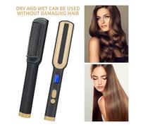 Pulitore a vapore, 2 IN 1 Pescatore di peli Riscaldamento multifunzionale Capelli caldi Pespa calda Pannella Anti Sturbine Anti Scaldate Strumenti di styling della spazzola(Rot)