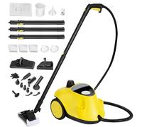 Pulitore a Vapore 2100 W con 29 Accessori, Generatore di Vapore Multifunzione con Serbatoio 2,1 L, Pressione 5 bar, Kit Pavimenti & Ugelli, Allarme Acqua Bassa, per Tappeti, Piastrelle, Vetri