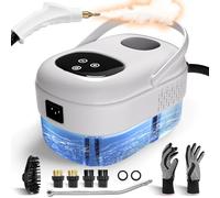 Pulitore a Vapore, 2500w Pulitore Vapore Casa, Steam Cleaner ad Alta Pressione per Casa, Vaporetto Portatile per Auto, Macchina per Pulizia a Vapore per Cucina, Piastrelle, Mobili - Bianco