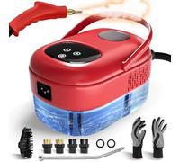 Pulitore a Vapore, 2500w Vaporetto, Pulitore a Vapore ad Alta Pressione per Pulizia, Steamer Portatile, Steam Cleaner, Macchina per Pulizia a Vapore per Cucina, Pavimenti, Domestico - Rosso