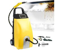 Pulitore a Vapore 3000W con 6 Accessori - Riscaldamento 40 Secondi, Serbatoio 3.5L Alta Pressione per Griglie, Pavimenti, Auto & Superfici - Vapore Continuo yellow