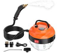 Pulitore a vapore 3800 W, pulitore a vapore a 6 velocità regolabile e 3 tipi di testine, serbatoio d'acqua grande da 1 l, pulitore a vapore portatile per tutto il pavimento, bagno