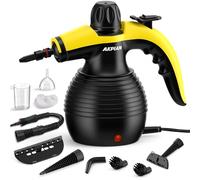 Pulitore a vapore a mano, vaporizzatore per la pulizia, pulitori a vapore portatili multiuso per uso domestico con serratura di sicurezza e kit di 10 accessori per rimuovere lo sporco, grasso