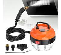 Pulitore a vapore ad alta temperatura da 3800 W, per dettagli auto e pulizia di più superfici, vapore di pressione 105 °C, serbatoio da 1 l, 6 impostazioni regolabili, vapore portatile