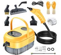 Pulitore a vapore da 2500 W, pulitore a vapore portatile, pulitore vapore casa,Steam Cleaner con Serbatoio 1L, 6 velocità +5 accessori,polti vaporella a mano per mobili da Cucina Auto da Bagno