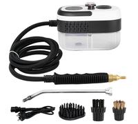 Pulitore a vapore elettrico manuale Steam Cleaner - 2500 W & 1200 ml + 5 accessori | Pulitore a vapore a mano per auto pulizia fughe ad aria calda per bagno piastrelle e fughe dispositivo mobili