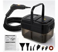 Pulitore a vapore manuale da 2500 W, per tutto con 3,5 bar e 110 °C | Pulitore a vapore a batteria con serbatoio da 1,8 litri, 3 livelli di vapore e riscaldamento rapido in 15 secondi
