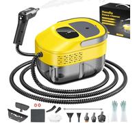 Pulitore a vapore manuale regolabile a 3 livelli, tempo di riscaldamento di 10 secondi e grande serbatoio da 1600 ml, pulitore a vapore per casa e auto, cucina, finestre (giallo, 1 set)