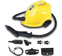 Pulitore a vapore, mocio multiuso da 1800 W con serbatoio da 2 litri e 6 accessori, potente vaporizzatore portatile per casa, pavimento, moquette, piastrelle, divano, auto, rimozione cimici dei letti
