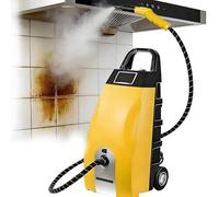 Pulitore a vapore multiuso, idropulitrice a vapore continuo ad alta pressione, estrattore for tappeti riscaldato con 6 accessori Pulitore a vapore commerciale(Yellow,110V)