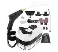 Pulitore a vapore per la casa, riscaldamento 15s, serbatoio dell'acqua da 1,2 l, manico regolabile a 6 livelli, pulitore a vapore portatile per dettagli auto, sporco, mobili, divani, piastrelle del