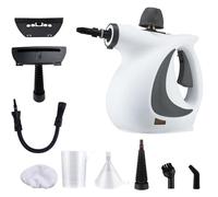 Pulitore a vapore per la pulizia della casa, kit portatile con ugelli multipli, serbatoio dell'acqua da 350 ml, per auto, bagno, cucina, mobili, divano, tappeto, portatile