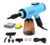 Pulitore a vapore portatile, 1200 W, 3 livelli regolabili, 600 ml | Pulitore a vapore ad alta pressione, pulisce macchie di grasso e sporcizia, riscaldamento in 13 secondi(blue)