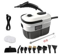 Pulitore a vapore portatile, 2500 W, pulitore a vapore ad alta pressione per casa, serbatoio dell'acqua da 1,6 l, pulitore a vapore regolabile a 3 livelli per finestre della cucina auto