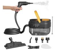 Pulitore a Vapore Portatile, 2500W Pulitore Vapore Casa con Serbatoio Dell'acqua da 1600 ml, 3 Velocità Regolabili, Macchina per Pulizia a Vapore per Piastrelle, Auto, Cucina e Bagno