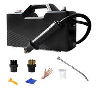 Pulitore a Vapore Portatile 3800W Autoadescante Pressione 9.5 Bar Riscaldamento Veloce 6 Secondi Tubo 3M Multiuso per Casa Cucina Auto Bagno Abiti Tappeti(Black)