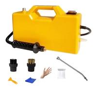 Pulitore a Vapore Portatile 3800W Autoadescante Pressione 9.5 Bar Riscaldamento Veloce 6 Secondi Tubo 3M Multiuso per Casa Cucina Auto Bagno Abiti Tappeti(Yellow)