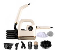 Pulitore a vapore portatile ad alta pressione 1500W, 3 spazzole | Serbatoio da 300ml e pressione di 4 bar, riscaldamento rapido in 20s, per pulizia di divano