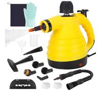 Pulitore a vapore portatile con 12 accessori e blocco di sicurezza, multiuso e potente vaporizzatore pressurizzato per la pulizia, auto, bagno, doccia, tappezzeria, malta, finestre, sporcizia, grasso