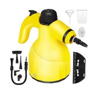 Pulitore a vapore portatile con accessori, calore in 15 s, a mano | Scocca ABS, kit multi-superficie, tergivetri senza aloni, auto, specchi, tessuti, piastrelle