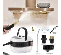 Pulitore a vapore portatile con accessori, calore in 15 s, a mano | Scocca ABS, kit multi-superficie, tergivetri senza aloni, auto, specchi, tessuti, piastrelle