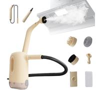 Pulitore a vapore portatile da 1200 W con serbatoio dell'acqua da 300 ml, pulitore a vapore manuale per rimozione macchie multi-superficie, 8 accessori, blocco di sicurezza per moquette, pavimenti