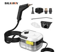 Pulitore a vapore portatile da 1500 W Macchina per lavatrice a getto di pressione per sterilizzazione ad alta temperatura per condizionatore d'aria da cucina per auto domestiche black