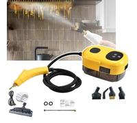 Pulitore a vapore portatile da 2500 W, ad alta pressione, controllo touch screen, uscita vapore in 15 secondi, 6 livelli regolabili, con serbatoio dell'acqua da 1100 ml/3 spazzole,C