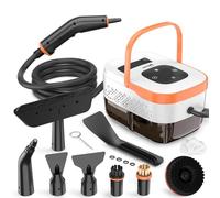 Pulitore a vapore portatile da 2500 W per casa e auto, vapore regolabile a 6 livelli con riscaldamento in 15 secondi, serbatoio dell'acqua grande e kit di accessori da 17 pezzi, per pulizia profonda