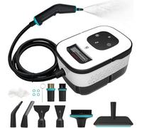 Pulitore a vapore portatile da 2500 W, vapore portatile a 6 velocità con serbatoio grande e 10 accessori, pulizia a vapore riscaldata in 10 secondi per cucina, bagno, dettagli auto, pulizia di
