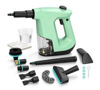 Pulitore a vapore portatile da 360 ml, riscaldamento in 15 secondi, 4 bar | Pulisce sporco e macchie di grasso, serbatoio rimovibile, nove accessori, per cucine e bagni