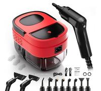 Pulitore a Vapore Portatile, Vaporetto Pulitore Vapore Casa, 2500w Steam Cleaner, Maniglia Regolabile in 3 Livelli, Vaporettore Pressurizzato Multiuso, Pulitore a Vapore Manuale per Finestre, Cucina