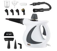 Pulitore a vapore portatile, vaporizzatore ad alta pressione con 12 accessori, pulizia durevole ed efficace per mobili, moquette, interni auto, cucina Gray