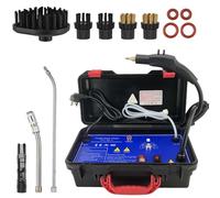 Pulitore a vapore pressurizzato per impieghi gravosi, pulitore a vapore portatile da 1700 W con 11 accessori, vapore ad alta temperatura a 100 °C, spia di funzionamento, per la pulizia domestica blue