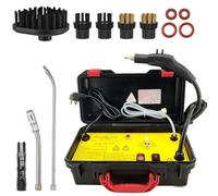 Pulitore a vapore pressurizzato per impieghi gravosi, pulitore a vapore portatile da 1700 W con 11 accessori, vapore ad alta temperatura a 100 °C, spia di funzionamento, per la pulizia domesti yellow