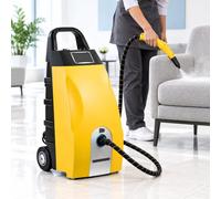 Pulitore a Vapore Professionale per Uso Intensivo, Industriale ad alta Pressione con Serbatoio Capiente 3,5 L; per Cucine Ristoranti, Detailing Auto, Pulizia Profonda Tappeti Domestici YELLOW