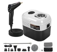 Pulitore a vapore, Pulitore a vapore portatile da 2500 W, ad alta pressione con serbatoio dell'acqua da 1700 ml, 6 velocità regolabili per pavimenti, cucina, finestre, bagni, automobili