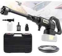 Pulitore ad alta pressione, 65 bar, idropulitrice portatile compatibile con batteria Makita da 18 V, idropulitrice portatile con ugello multi-spruzzo 6 in 1, display LCD, tubo da 5 m, per lavaggio