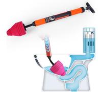 Pulitore ad alta pressione per lo scarico dell'aria compressa, alimentato a pistone, strumento per la rimozione di intasamenti ad aria compressa per WC, lavandino, doccia e tubi, stantuffo veloce e