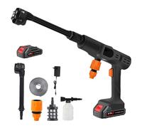 Pulitore ad alta pressione portatile con batteria, idropulitrice ad alta pressione senza fili, pistola di lavaggio elettrica 21 V, tubo da 5 m, lancia 6 in 1, pulverizzatore ad alta pressione per auto