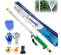 Pulitore Ad Alta Pressione, Set Di Pulitori Ad Alta Pressione 2 In 1, Pulitore Idrojet Portatile Con 2 Diverse Ugelli E Connettori Di Tubo Per Tubi Da Giardino, Auto, Viali (D)