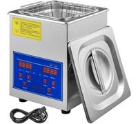 Pulitore ad Ultrasuoni 2L Macchina di Pulizia ad Ultrasuoni in Acciaio Inossidabile Timer Riscaldamento Digitale Pulizia di Gioielli per Uso Domestico Personale Commerciale